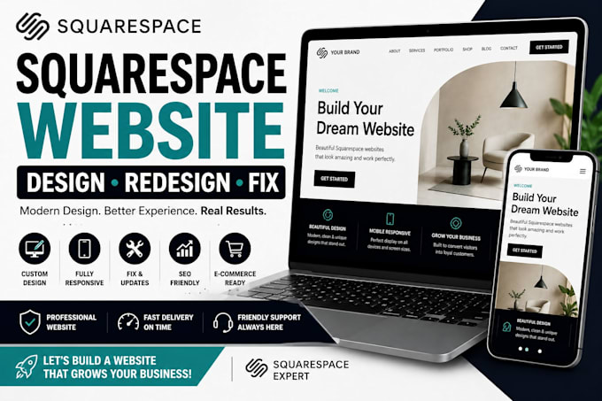 design, redesign or fix your squarespace website