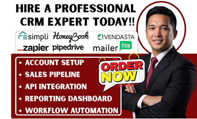 setup pipedrive resimpli honeybook vendasta mailerlite appointy zapier workflow