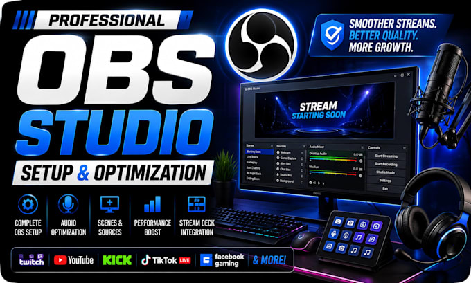 setup and optimize obs studio for streaming and recording