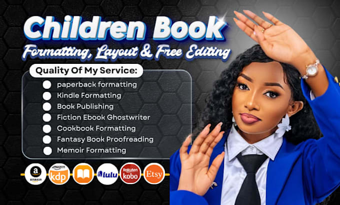 do children book formatting for amazon, ebook formatting, paperback formatting