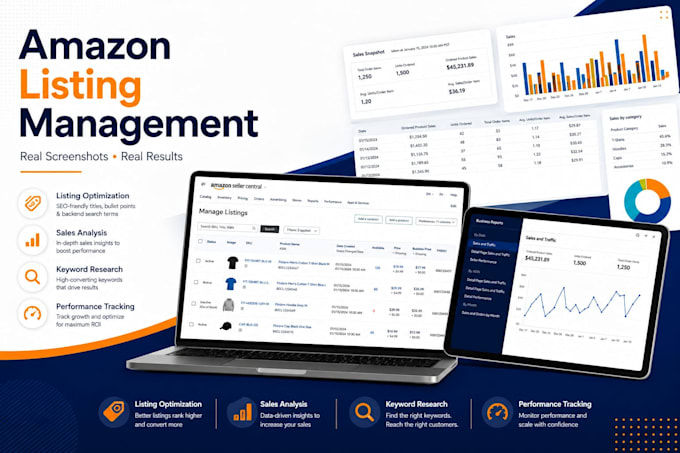 do amazon listing management and data analysis