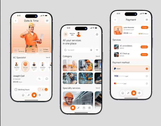 develop ondemand handyman app, home service app, booking app, caregiver app