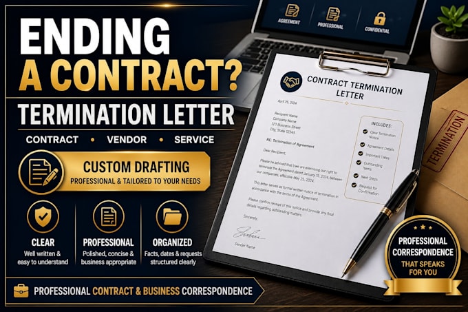 draft a professional contract termination or cancellation letter