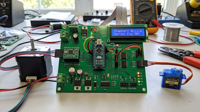 design motor driver stepper control servo control pcb and embedded circuits