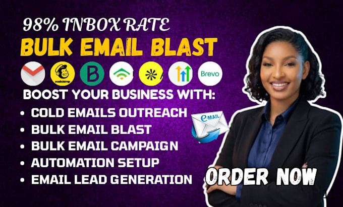 do bulk email marketing, email blast, cold email campaign and SMTP setup