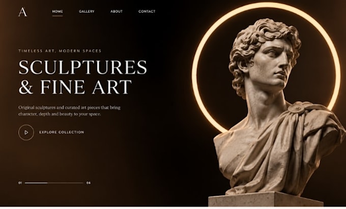 design redesign squarespace art sculptural website fine art website art studio