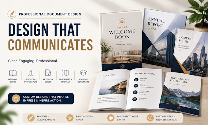 design airbnb welcome book guidebook report article academic brochure docs