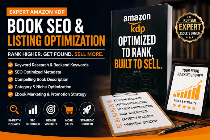 optimize your amazon KDP book SEO, metadata, keywords, and listing