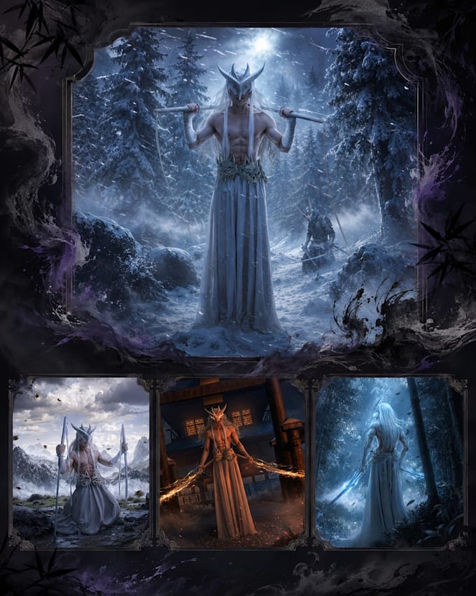 create a cinematic cosplay poster with photo manipulation