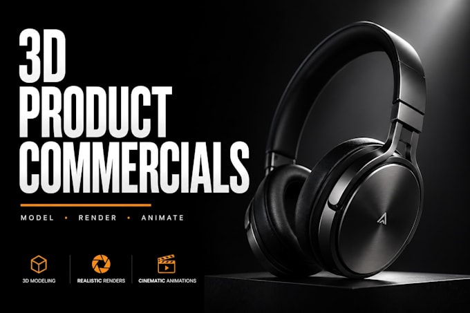 create premium 3d product animation, rendering, modeling and visualization