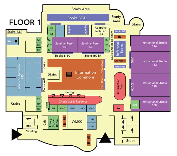 vector school map design for campus layout, classroom, and wayfinding