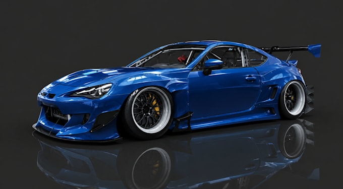 do 3d car modeling, custom body kits, and widebody kit design