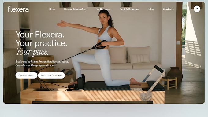 build squarespace pilates reformer website wellness studio website booking site