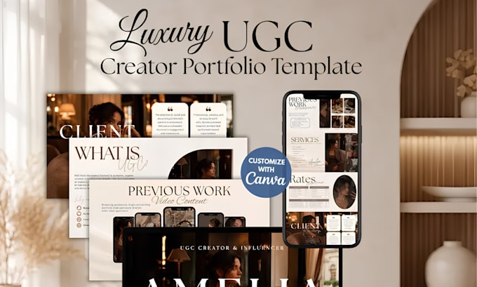 build a responsive ugc portfolio website to pitch brands and close deals