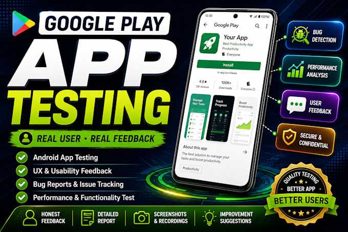 do user testing for google play store app