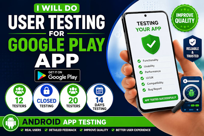 do user testing for google play app