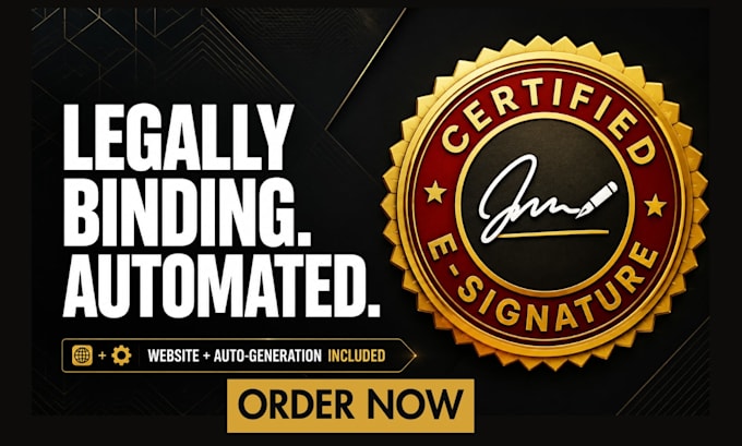 create contract automation website with e signature and auto generation docusign
