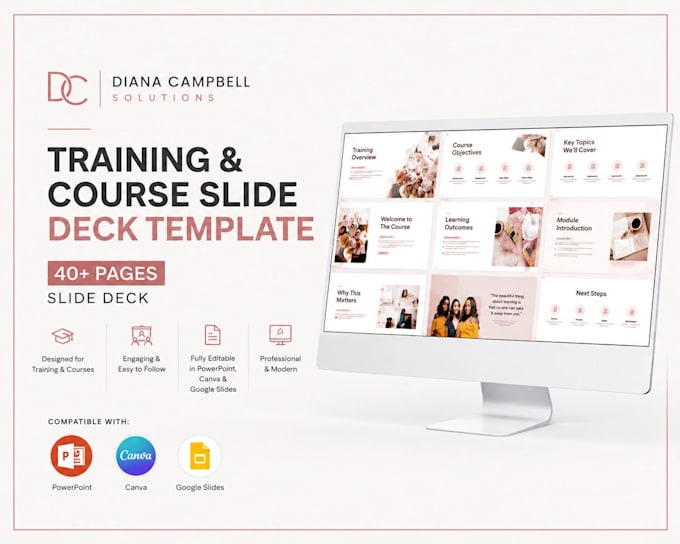 design workshop training PPT, elearning slide decks with interactive visuals
