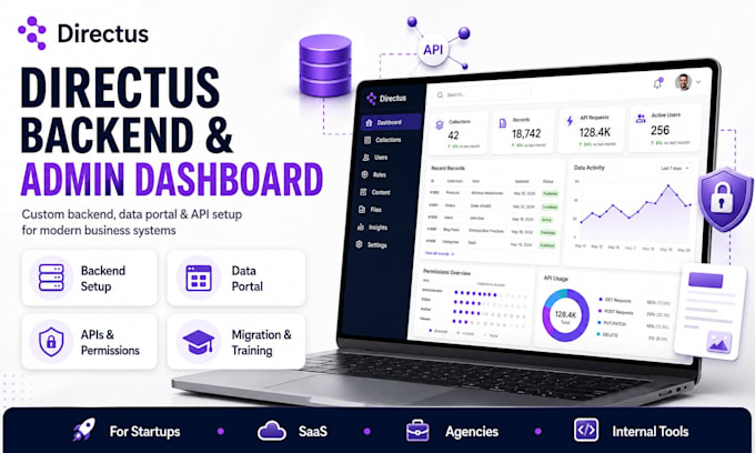 build a directus backend, data portal and admin dashboard