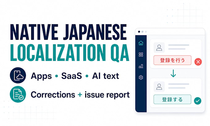 perform native japanese localization QA for your app or saas