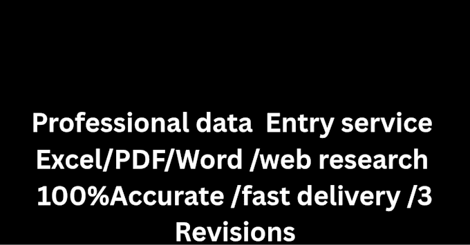 do fast and accurate data entry in excel, PDF and word
