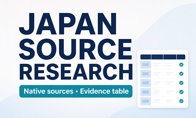 research the japanese market and competitors using native sources