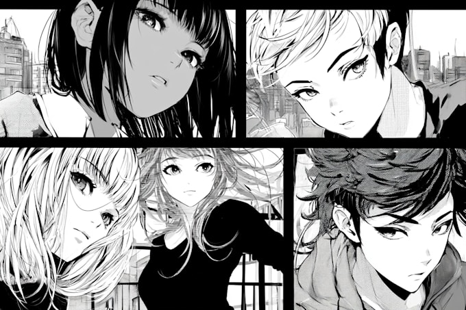draw custom manga art style illustrations and comic panels