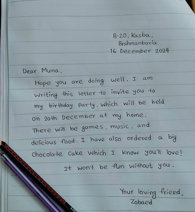 writte anything else with beautiful handwriting