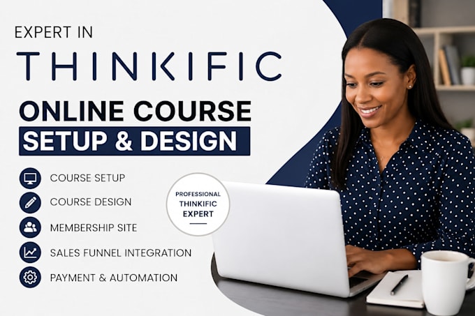 build your custom thinkific website and course pages
