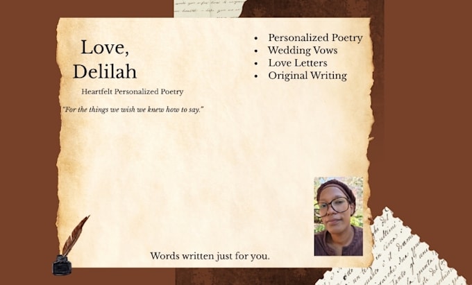 write a heartfelt personalized poem for any occasion