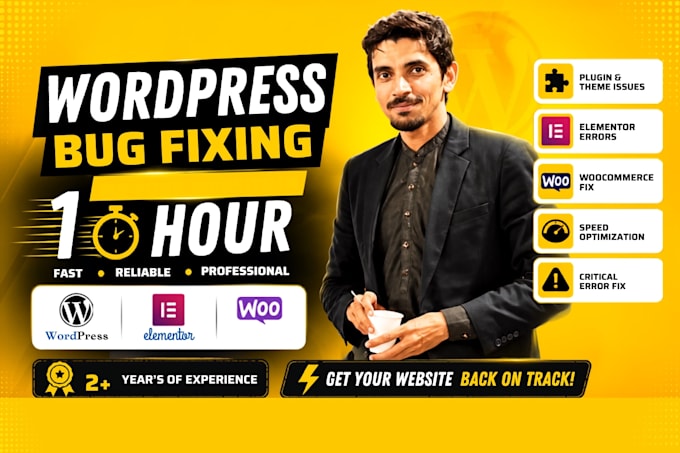 fix wordpress issues, wordpress bug fix, fix wordpress error, woocommerce