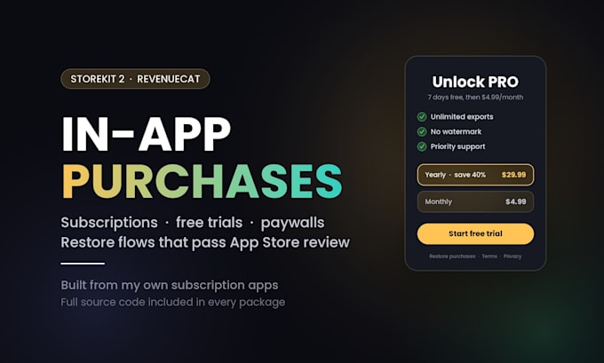 integrate in app purchases and subscriptions into your ios app
