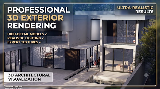 create realistic exterior renders