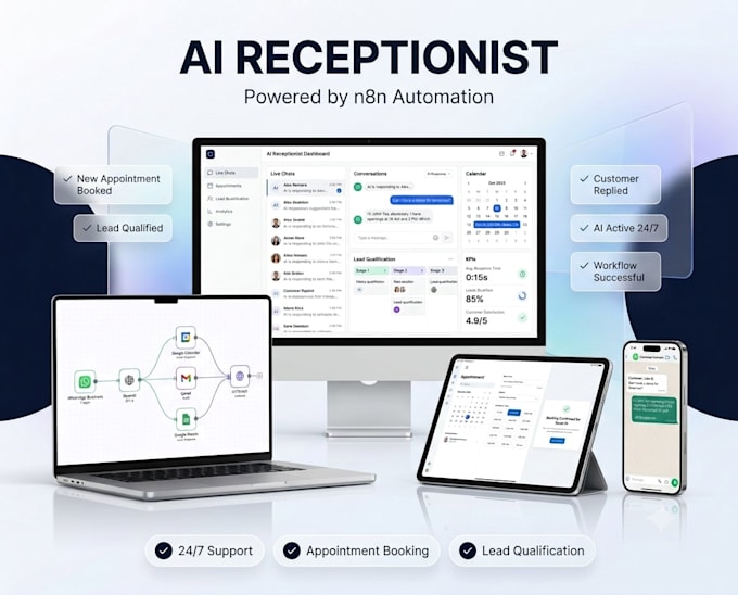 build an ai receptionist using n8n automation
