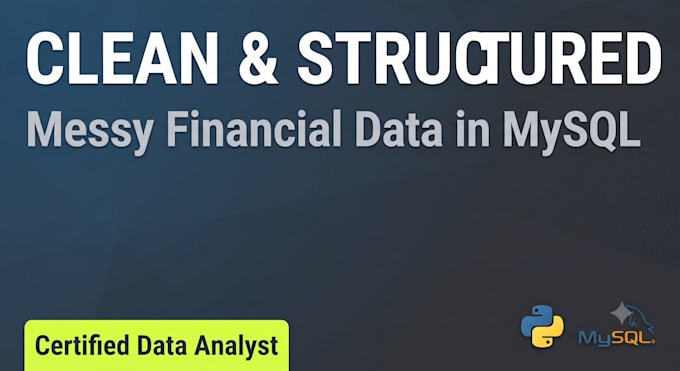clean and structure your messy financial databases in mysql