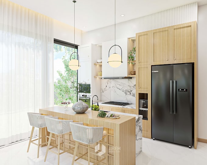 design and render photorealistic 3d interior