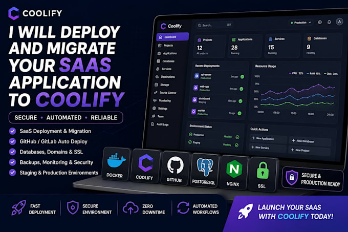 deploy and migrate your saas application to coolify securely