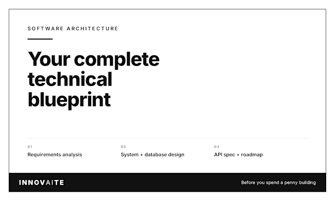 design your complete software architecture and technical blueprint