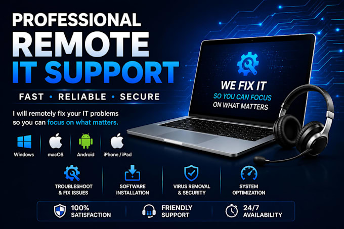 provide professional remote IT support for windows PC
