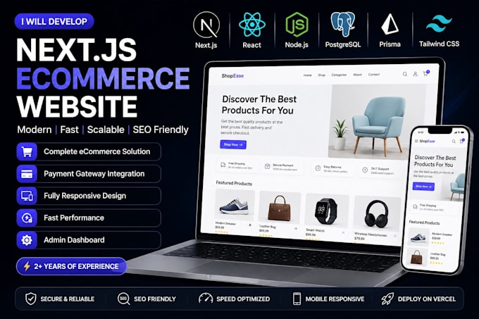 build a professional nextjs ecommerce website