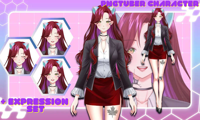 design a custom pngtuber avatar with expressions