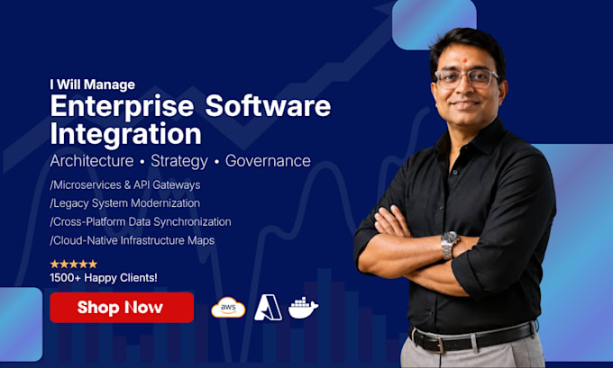 manage and lead enterprise software integration, API integration, AWS