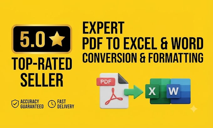 do PDF to excel, PDF to word conversion and document formatting