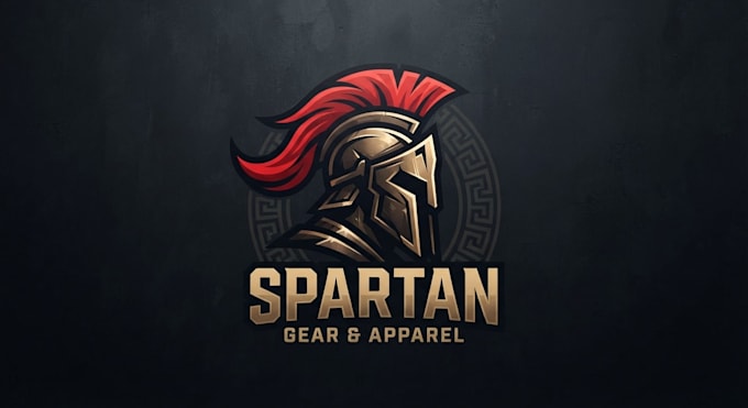 design a bold spartan head logo for your brand