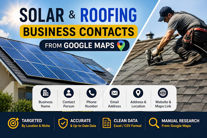 generate solar leads and roofing leads from goggle maps