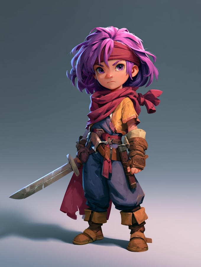 draw 2d game character illustration