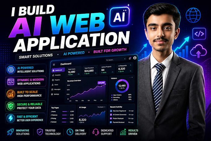 build custom ai web application, full stack web development and ai web saas