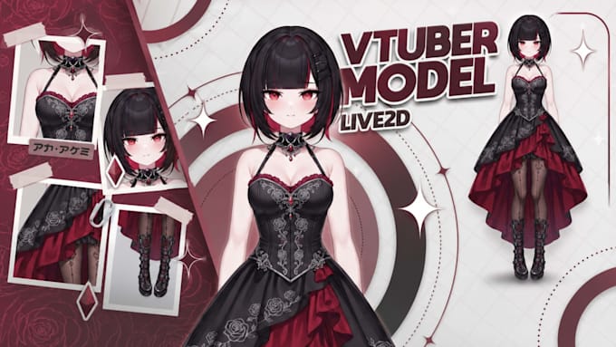 design vtuber character in live2d art for streaming