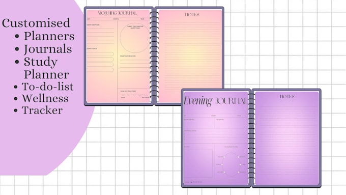 create custom digital planners, notebooks and journals