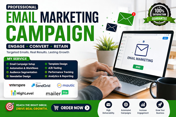 do email marketing campaign via interspire sendgrid mautic gohighlevel mailerlit